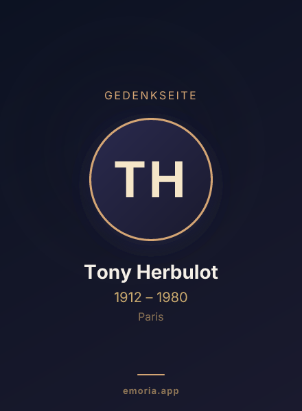 Gedenkportrait von Tony Herbulot