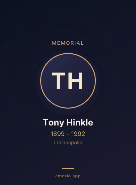Memorial portrait of Tony Hinkle