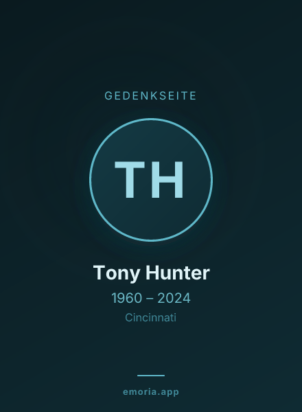 Gedenkportrait von Tony Hunter