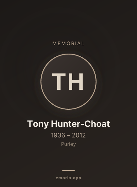 Memorial portrait of Tony Hunter-Choat
