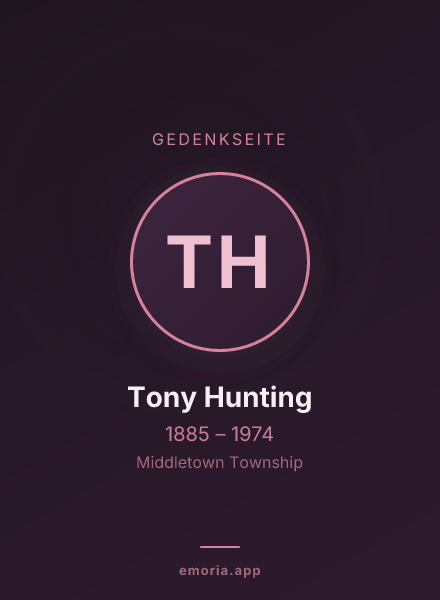Gedenkportrait von Tony Hunting