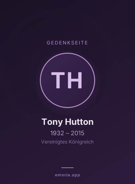 Gedenkportrait von Tony Hutton