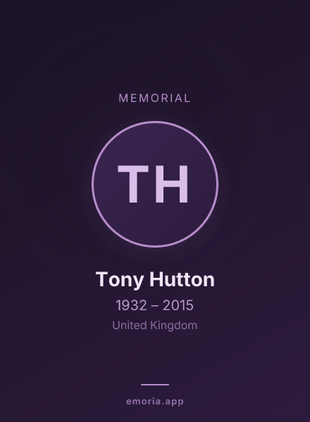 Memorial portrait of Tony Hutton