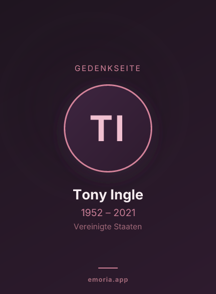 Gedenkportrait von Tony Ingle