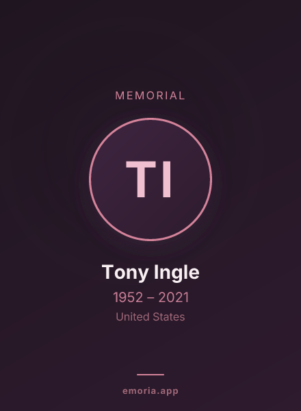 Memorial portrait of Tony Ingle