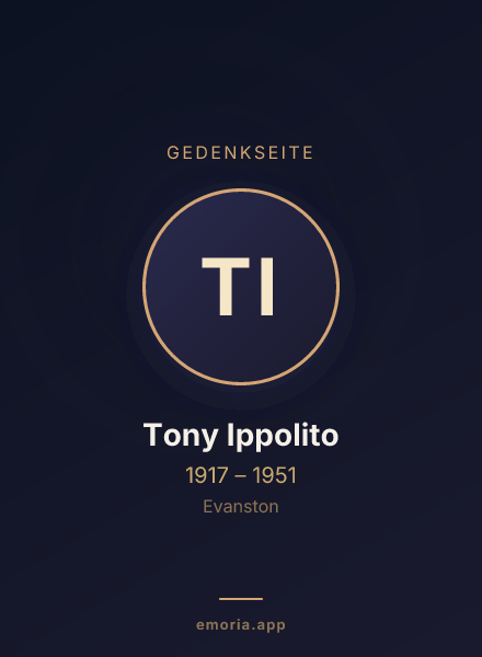 Gedenkportrait von Tony Ippolito