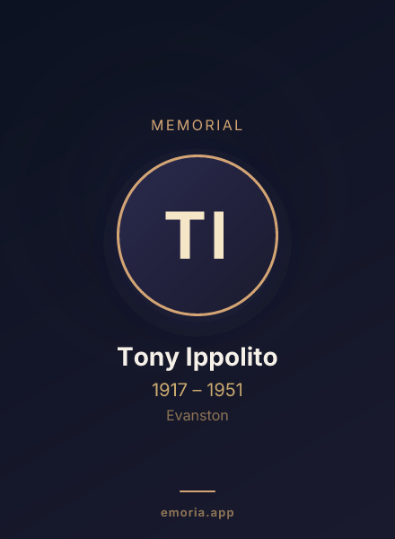 Memorial portrait of Tony Ippolito