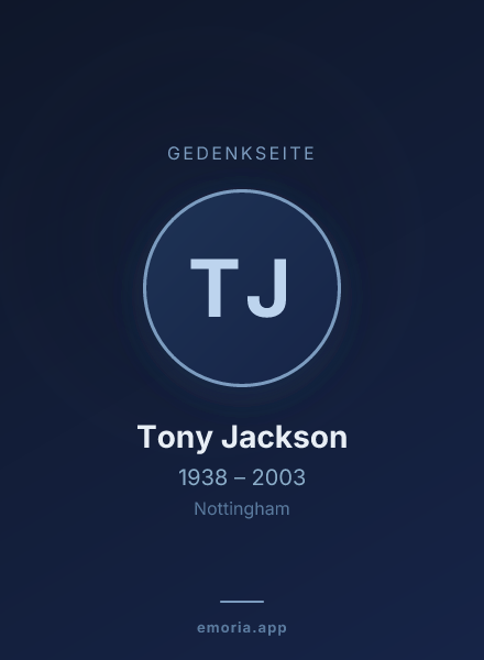 Gedenkportrait von Tony Jackson