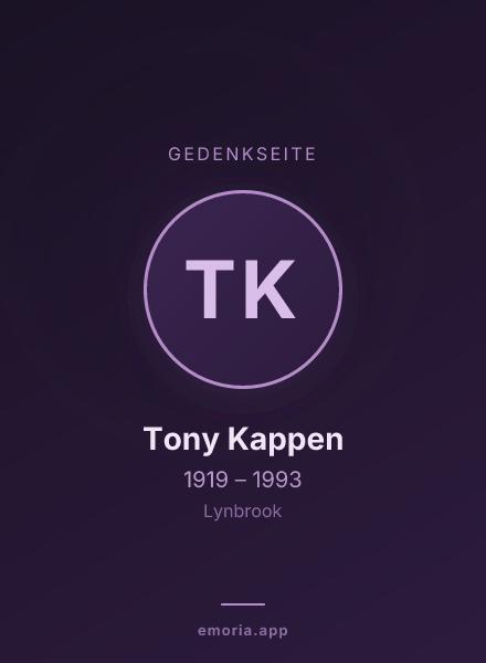 Gedenkportrait von Tony Kappen