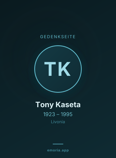 Gedenkportrait von Tony Kaseta