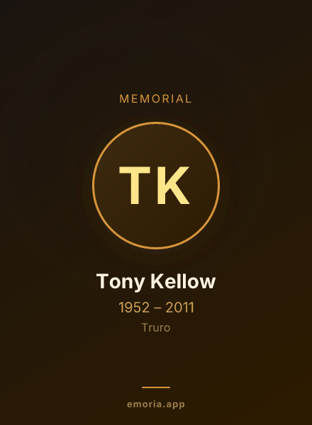 Memorial portrait of Tony Kellow