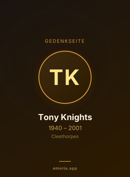 Gedenkportrait von Tony Knights