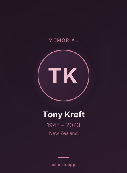 Memorial portrait of Tony Kreft