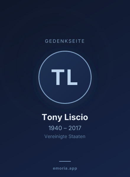 Gedenkportrait von Tony Liscio