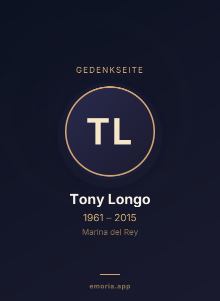 Gedenkportrait von Tony Longo