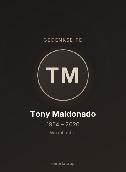 Gedenkportrait von Tony Maldonado