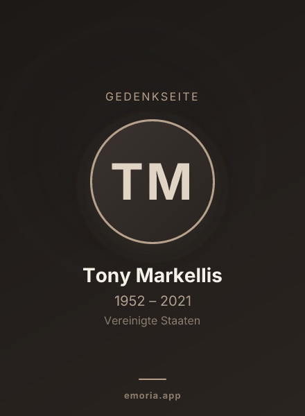 Gedenkportrait von Tony Markellis
