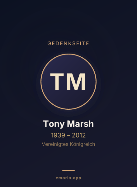 Gedenkportrait von Tony Marsh