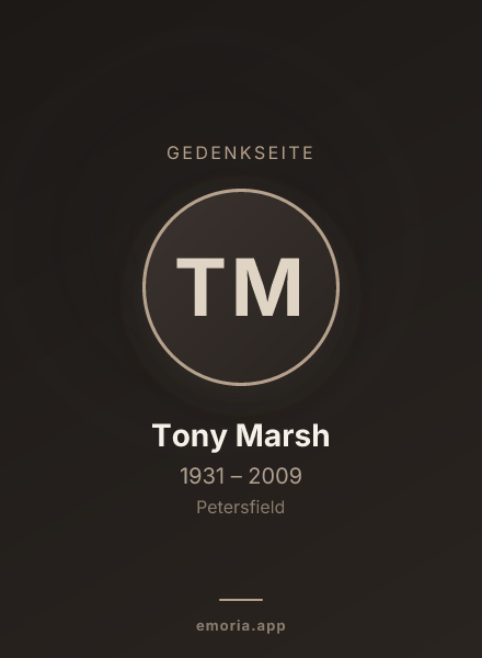 Gedenkportrait von Tony Marsh