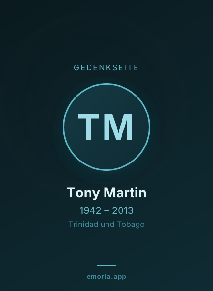 Gedenkportrait von Tony Martin
