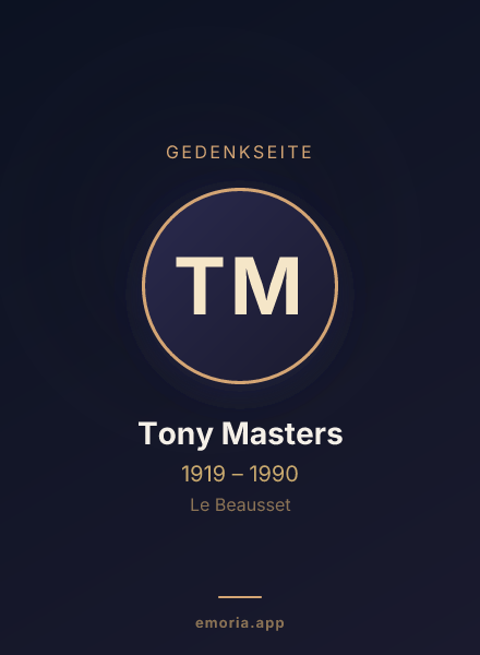 Gedenkportrait von Tony Masters