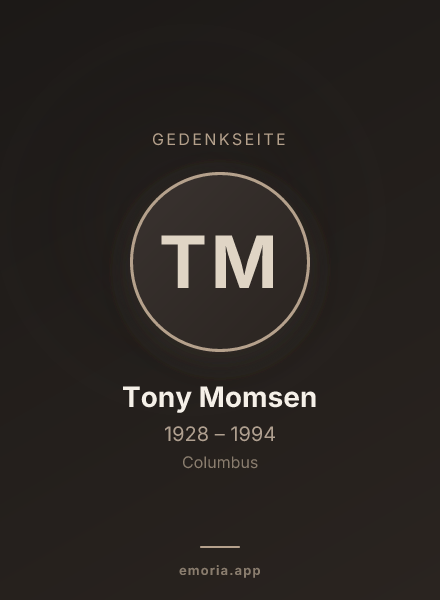 Gedenkportrait von Tony Momsen