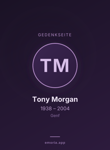 Gedenkportrait von Tony Morgan