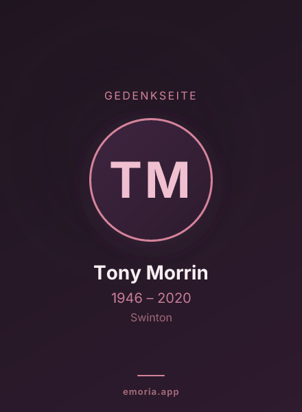 Gedenkportrait von Tony Morrin
