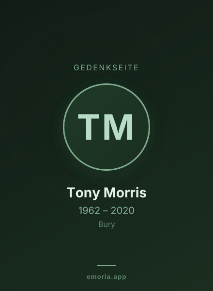 Gedenkportrait von Tony Morris