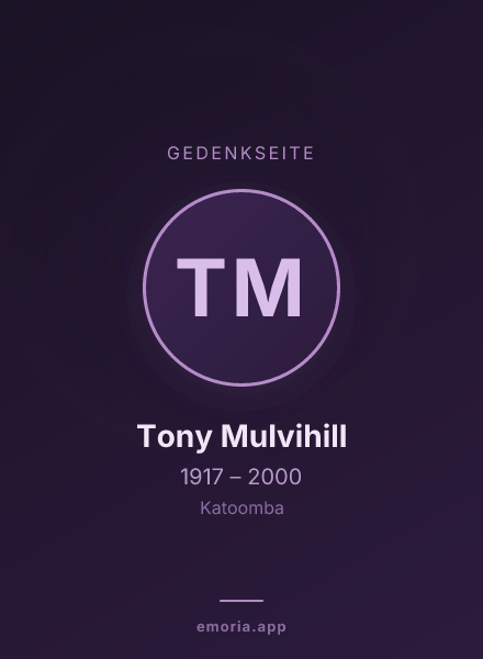 Gedenkportrait von Tony Mulvihill