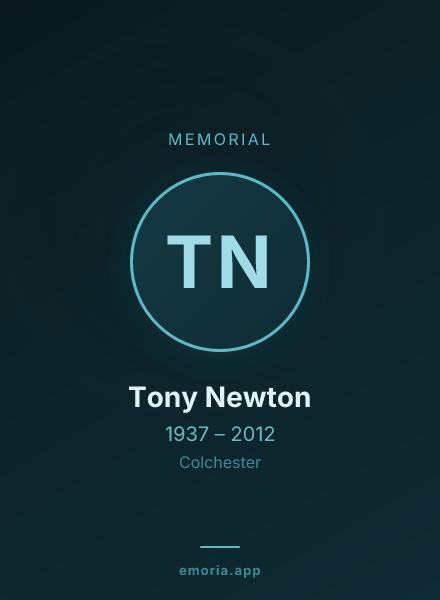 Memorial portrait of Tony Newton