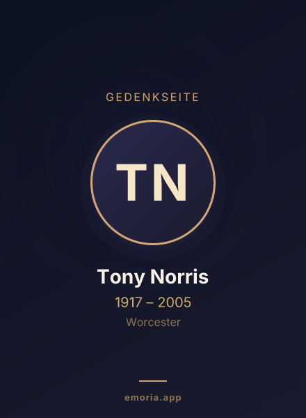 Gedenkportrait von Tony Norris