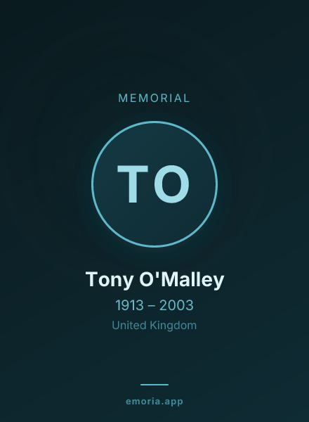 Memorial portrait of Tony O'Malley