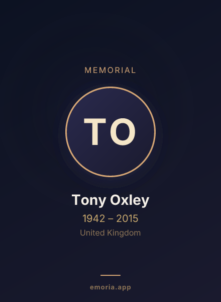 Memorial portrait of Tony Oxley