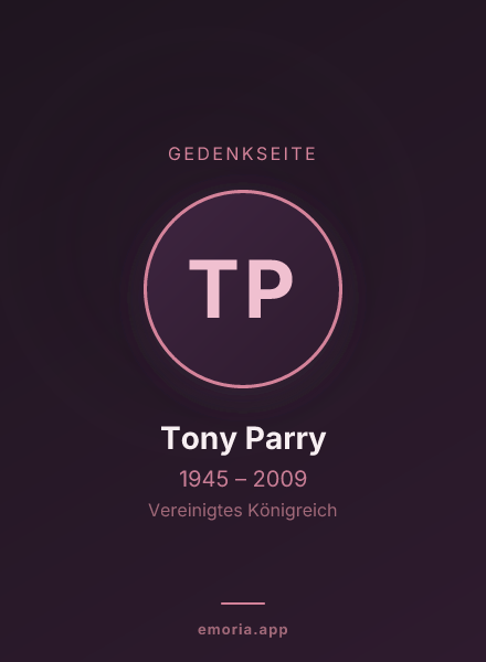 Gedenkportrait von Tony Parry