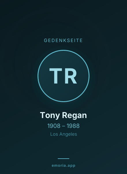 Gedenkportrait von Tony Regan