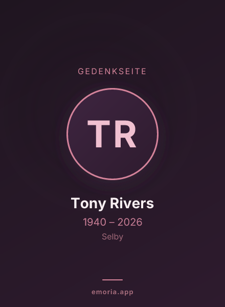 Gedenkportrait von Tony Rivers