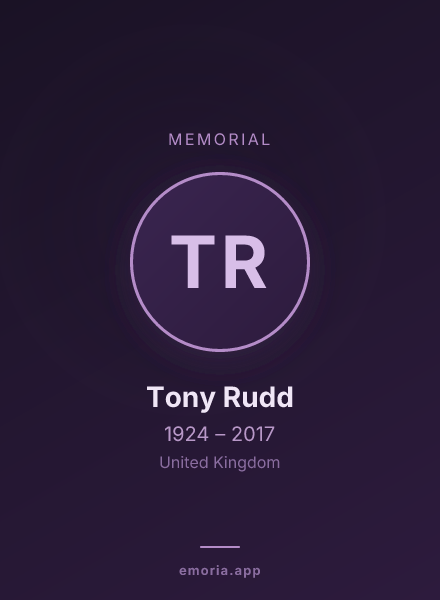 Memorial portrait of Tony Rudd