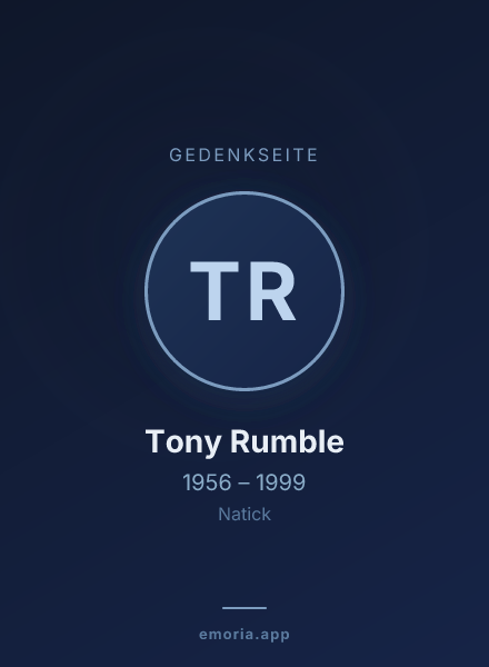 Gedenkportrait von Tony Rumble