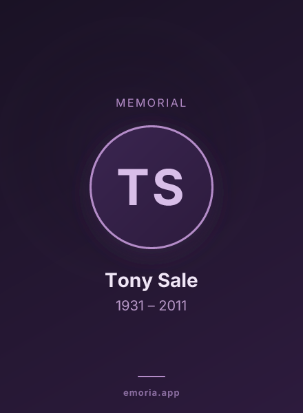 Memorial portrait of Tony Sale