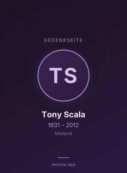 Gedenkportrait von Tony Scala