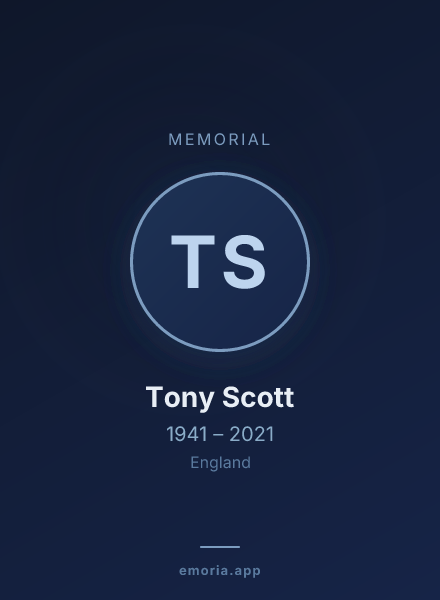 Memorial portrait of Tony Scott