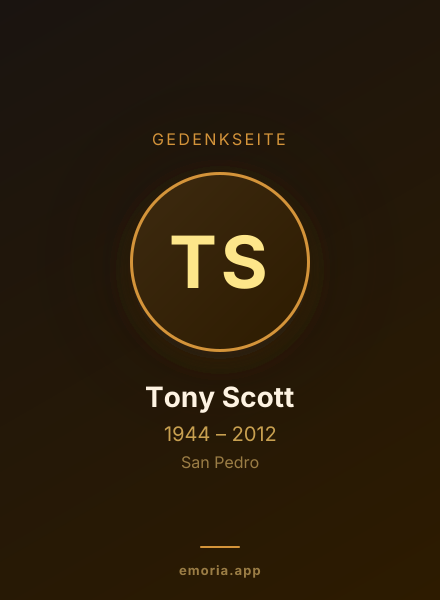Gedenkportrait von Tony Scott