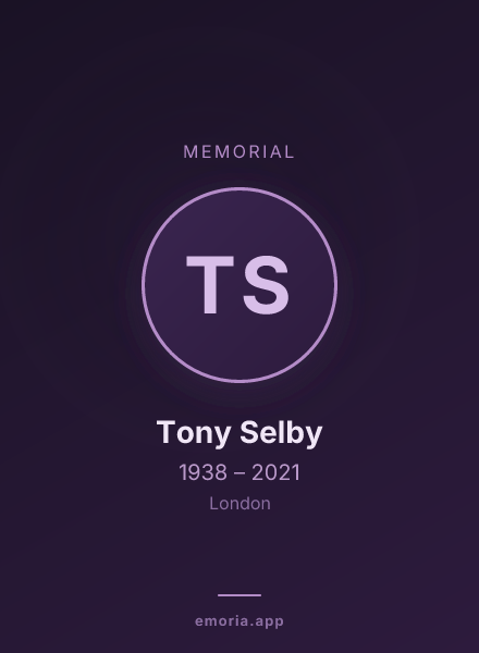 Memorial portrait of Tony Selby