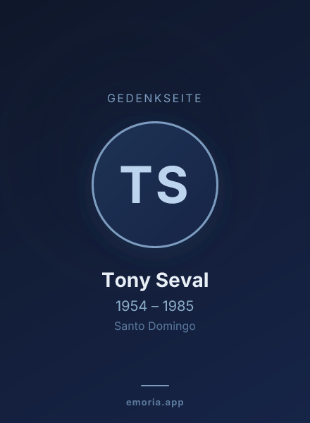 Gedenkportrait von Tony Seval