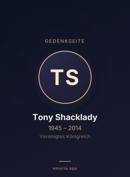 Gedenkportrait von Tony Shacklady