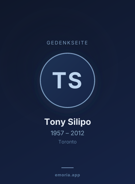 Gedenkportrait von Tony Silipo