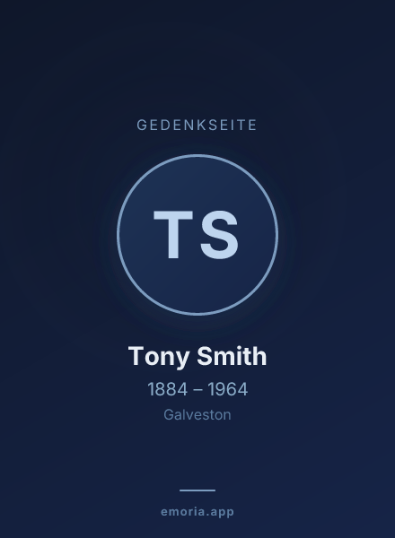 Gedenkportrait von Tony Smith