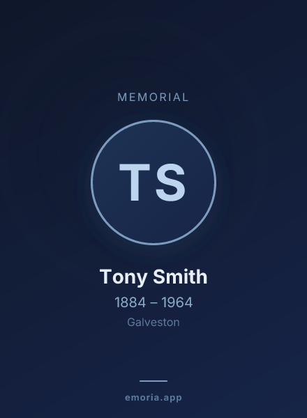Memorial portrait of Tony Smith