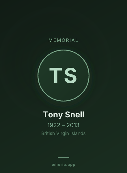 Memorial portrait of Tony Snell